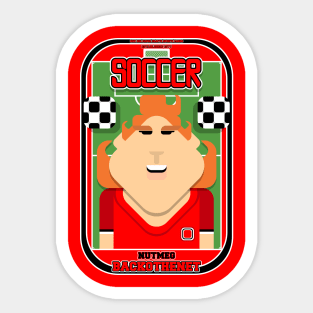 Soccer/Football Red and Black - Nutmeg Backothenet - Jacqui version Sticker